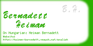 bernadett heiman business card